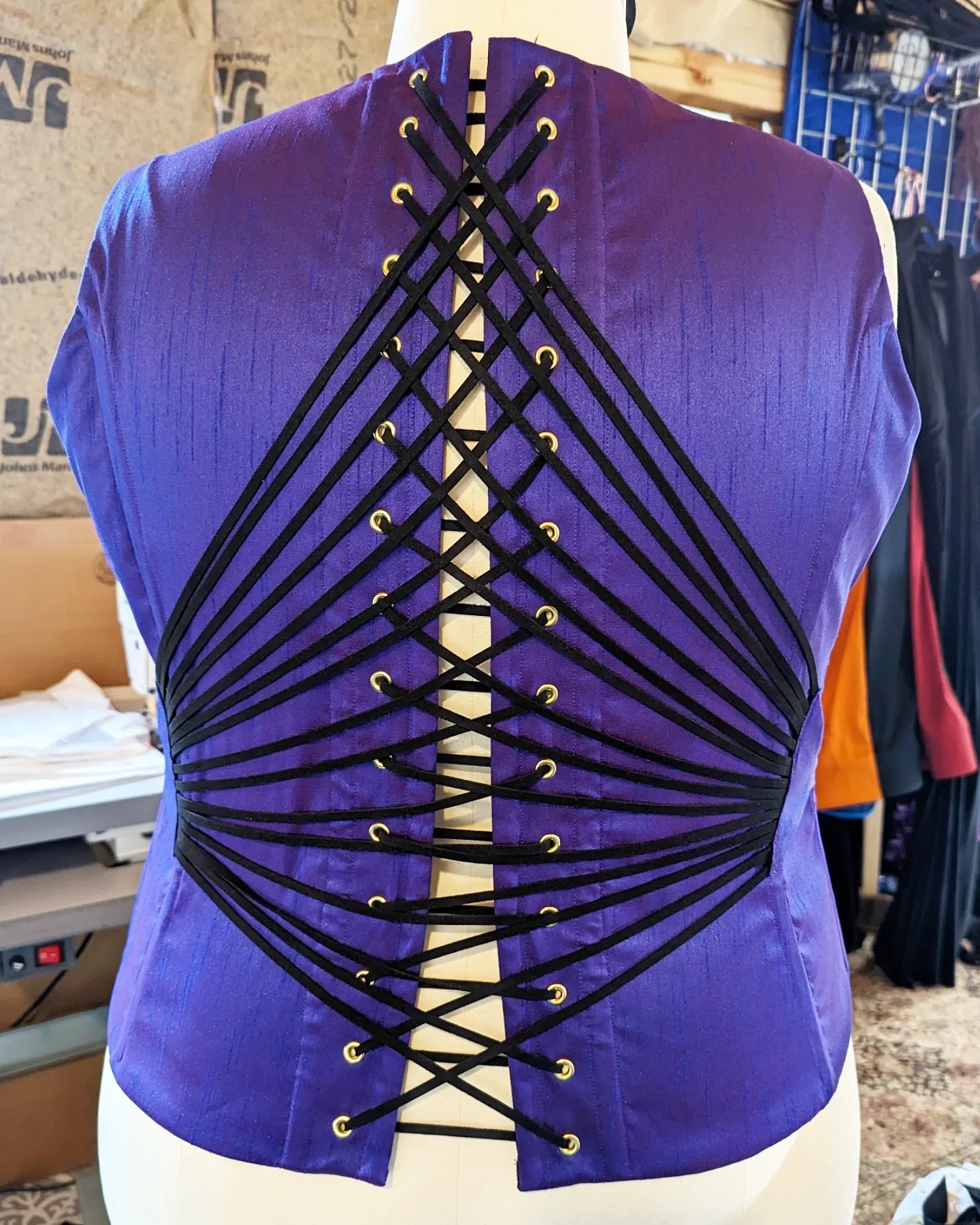 Fan Laced Corset Vest